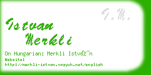 istvan merkli business card